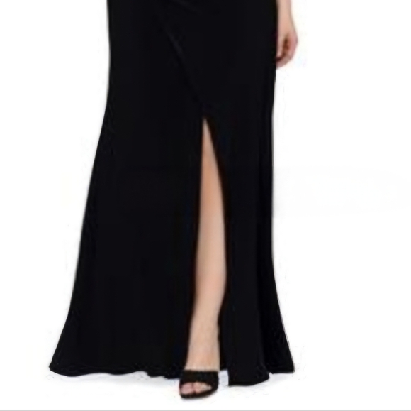 Betsy Adam Velvet Prom Gown Sz 14 Sexy Whimsigoth Maxi Dress Formal Evening Gown - Picture 4 of 16